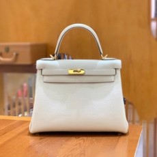 에르메스 켈리 28 르투르네 밀크 쉐이크 골드 하드웨어 (100% HAND MADE)