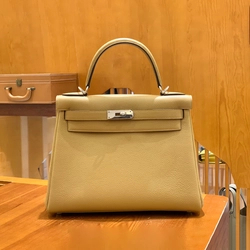 에르메스 켈리 28 르투르네 비스킷 실버 하드웨어 (100% HAND MADE)