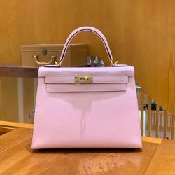 에르메스 켈리 28 셀리에 체리 블라썸 골드 하드웨어 (100% HAND MADE)
