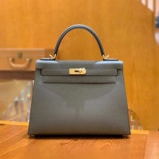 에르메스 켈리 28 셀리에 퓨터 그레이 골드 하드웨어 (100% HAND MADE)