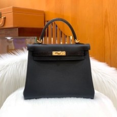 에르메스 켈리 25 르투르네 블랙 & 리자드 스트랩 골드 하드웨어 (100% HAND MADE)