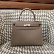 에르메스 켈리 25 셀리에 엘리펀트 그레이 실버 하드웨어 (100% HAND MADE)