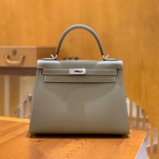에르메스 켈리 28 셀리에 엘리펀트 그레이 실버 하드웨어 (100% HAND MADE)