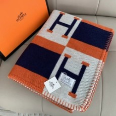 에르메스 아발론 H로고 블랭킷 담요 블랙