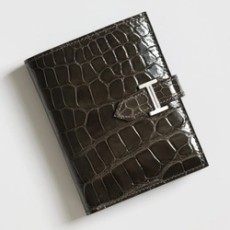 에르메스 베안 컴팩트 악어가죽