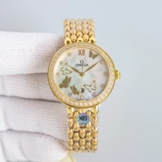 오메가 플라잉 클래식 여성용 골드 버터 플라이