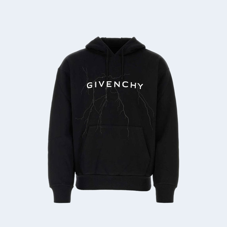 지방시 블랙 그래픽 후디