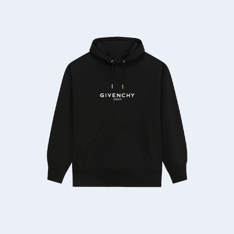 지방시 슬림핏 펠파 프린트 후드