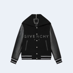 지방시 울 레더 후디 바시티 재킷