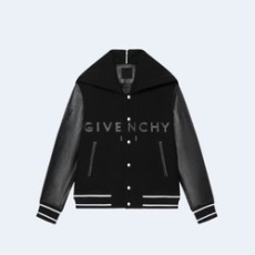 지방시 울 레더 후디 바시티 재킷