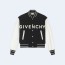 지방시 울 레더 바시티 자켓 블랙 화이트