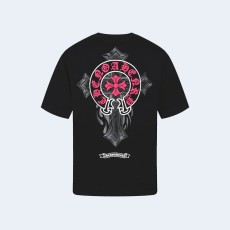 크롬하츠 산스크리트 크로스 티셔츠 블랙