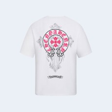 크롬하츠 산스크리트 크로스 티셔츠 화이트