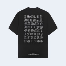 크롬하츠 크로아 하트 다이아몬드 로고 티셔츠 블랙