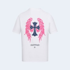 크롬하츠 스프레이드 자수 화이트 티셔츠