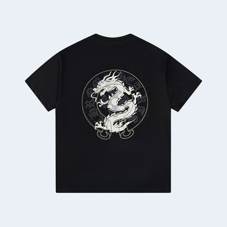 크롬하츠 멀티컬러 헤비 산스크리트 티셔츠 블랙