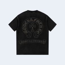 크롬하츠 스컬 큐빅 포켓 티셔츠 블랙