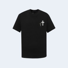 크롬하츠 크로스 슬러리 아플리케 티셔츠 블랙