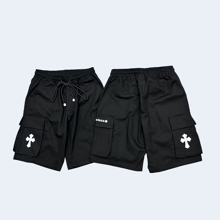 크롬하츠 산스크리트 자수 멀티포켓 오버올 쇼츠