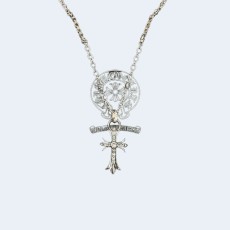 크롬하츠 풀 파베 팬던트 목걸이