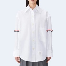 톰브라운 RWB 스트라이프 디테일 셔츠 화이트