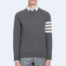 톰브라운 프렌치 캐시미어 크루넥 스웨터