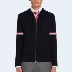 톰브라운 코튼 밀라노 암밴드 후디 네이비