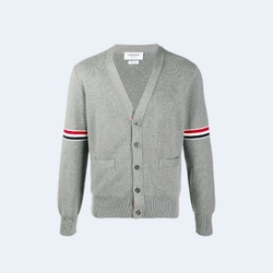 톰브라운 RWB 니트 가디건 그레이