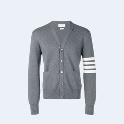 톰브라운 4바 사선완장 가디건 그레이