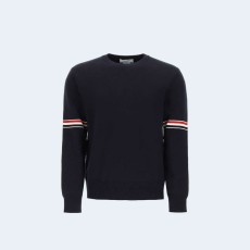 톰브라운 메리노 스트라이프 니트 네이비