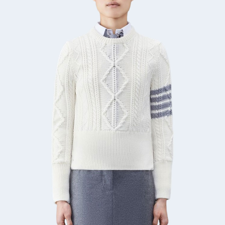 톰브라운 아란 케이블 크루넥 풀오버