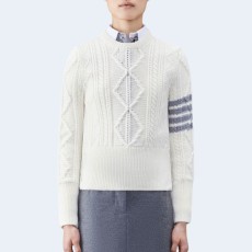 톰브라운 아란 케이블 크루넥 풀오버