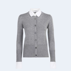 톰브라운 크루넥 셔츠 가디건