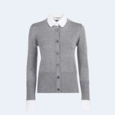 톰브라운 크루넥 셔츠 가디건