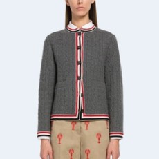 톰브라운 케이블 스티치 보일 울 가디건