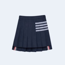 톰브라운 코튼 4-바 플리츠 미니 스커트