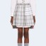톰브라운 미디엄 그레이 스트라이프 4-바 드롭백 플리츠 미니 스커트