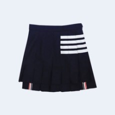 톰브라운 플레인 울 플리츠 스커트