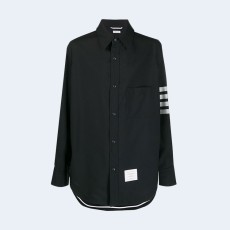 톰브라운 4-바 소매 셔츠