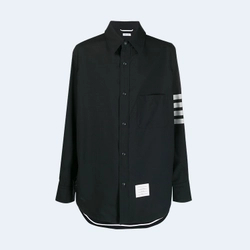 톰브라운 4-바 소매 셔츠