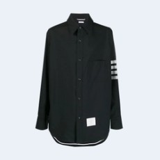 톰브라운 4-바 소매 셔츠