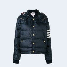 톰브라운 네이비 매트 나일론 4바 다운 자켓