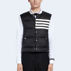 톰브라운 4-바 매트 나일론 스냅 베스트