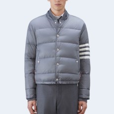 톰브라운 다운필드 나일론 4-바 봄버 자켓 그레이