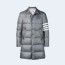 톰브라운 4-바 나일론 다운 코트 그레이