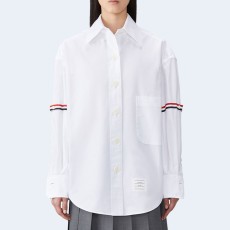 톰브라운 RWB 스트라이프 디테일 셔츠 화이트