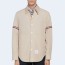 톰브라운 그로그래인 암밴드 셔츠 베이지