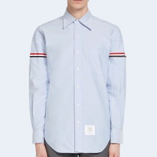 톰브라운 라이트 블루 옥스포드 그로그랭 암밴드 셔츠