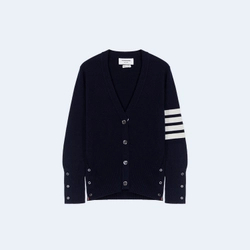 톰브라운 울 4바 스트라이프 밀라노 브이넥 가디건 (2color)