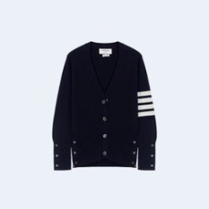 톰브라운 울 4바 스트라이프 밀라노 브이넥 가디건 (2color)